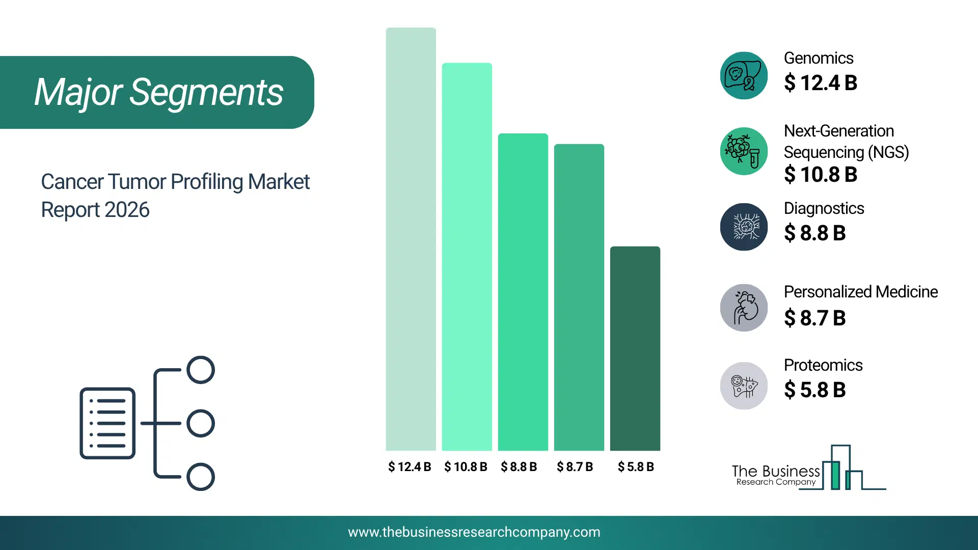 Cancer Tumor Profiling Market Major Segmentation Breakdown2026 Major Segmentation Breakdown Chart Of The Cancer Tumor Profiling Market.