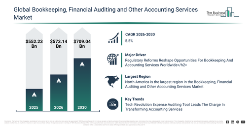 Global Bookkeeping, Financial Auditing and Other Accounting Services Market Report Infographic