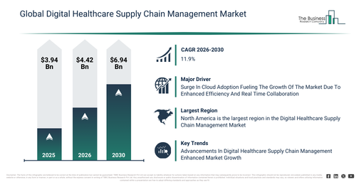 Global Digital Healthcare Supply Chain Management Market Infographic