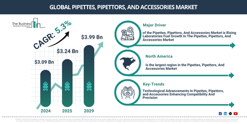 Global Pipettes, Pipettors, And Accessories Market Report Infographic