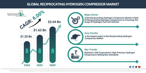 Global Reciprocating Hydrogen Compressor Market Report Infographic