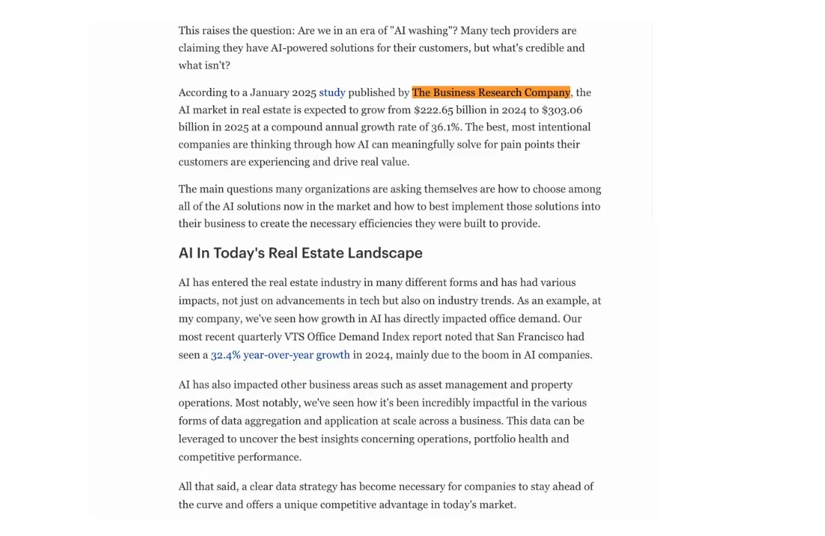 Artificial Intelligence Real Estate Market Analysis