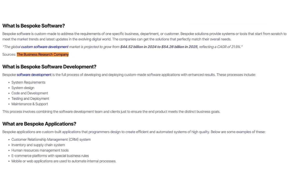 Tailored Software Development Industry Insights