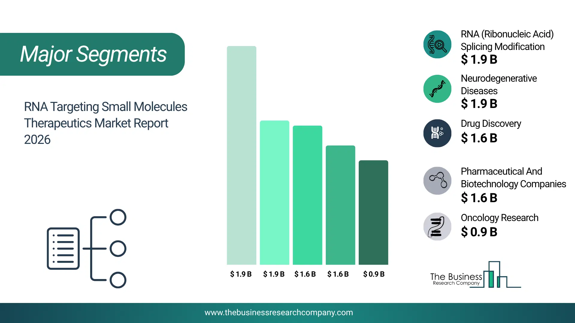 Rna Targeting Small Molecules Therapeutics Market Major Segmentation Breakdown2026 Major Segmentation Breakdown Chart Of The Rna Targeting Small Molecules Therapeutics Market.