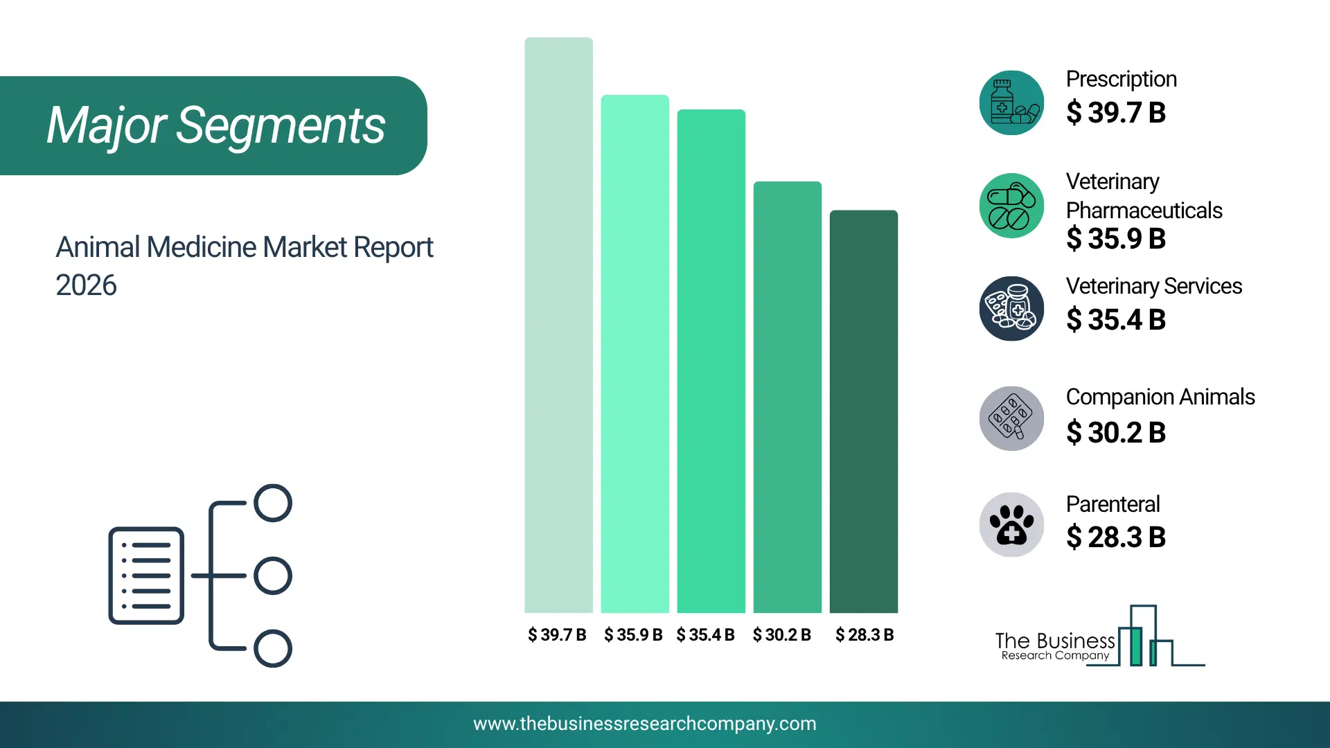 Animal Medicine Market Major Segmentation Breakdown2026 Major Segmentation Breakdown Chart Of The Animal Medicine Market.