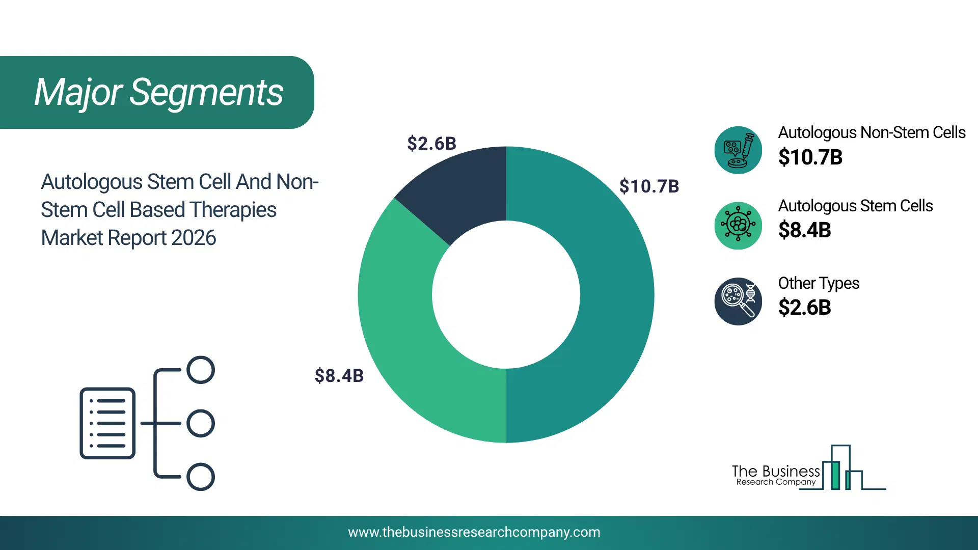 Autologous Stem Cell And Non-Stem Cell Based Therapies Market Major Segmentation Breakdown2026 Major Segmentation Breakdown Chart Of The Autologous Stem Cell And Non-Stem Cell Based Therapies Market.