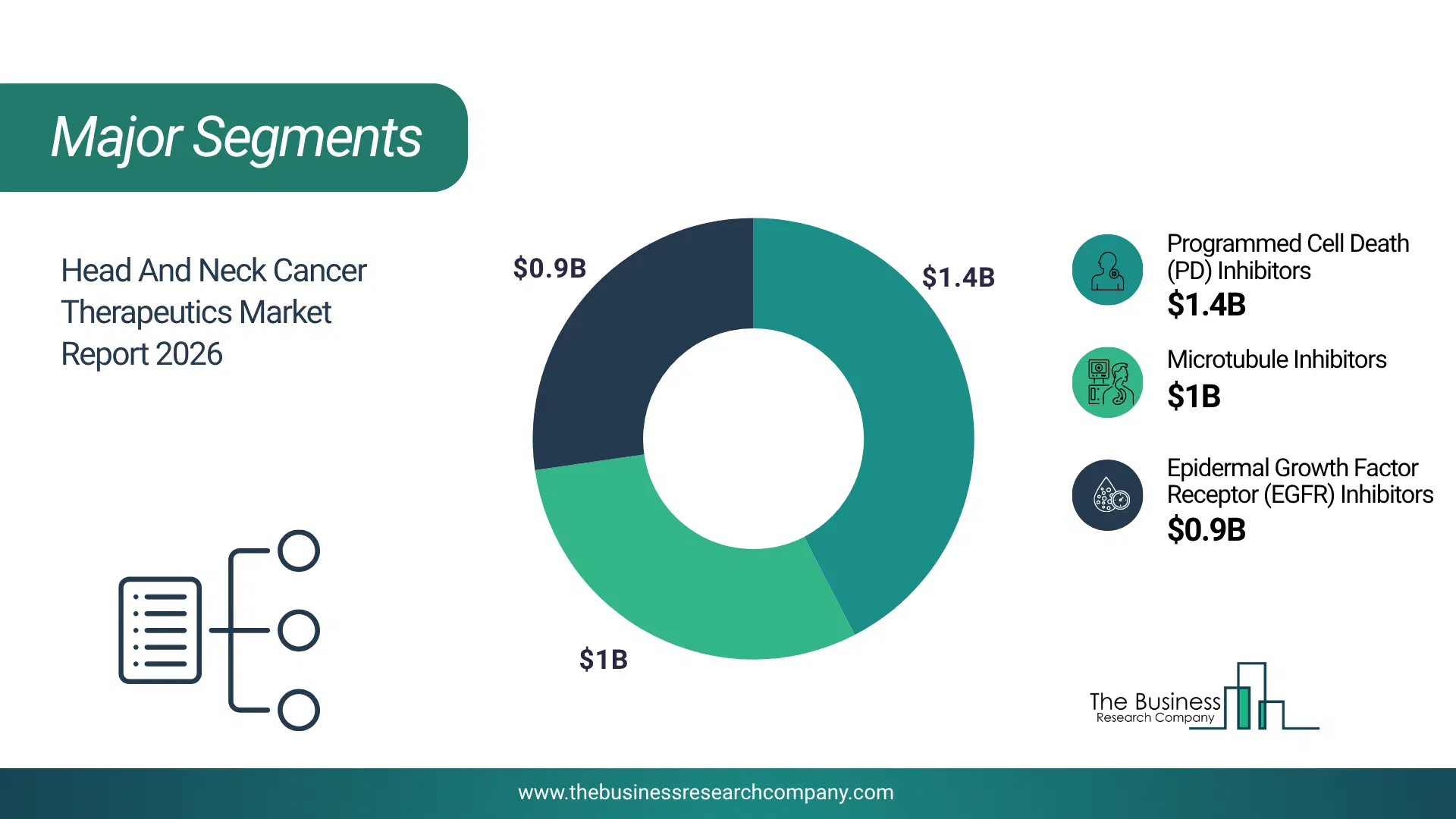 Head And Neck Cancer Therapeutics Market Major Segmentation Breakdown2026 Major Segmentation Breakdown Chart Of The Head And Neck Cancer Therapeutics Market.