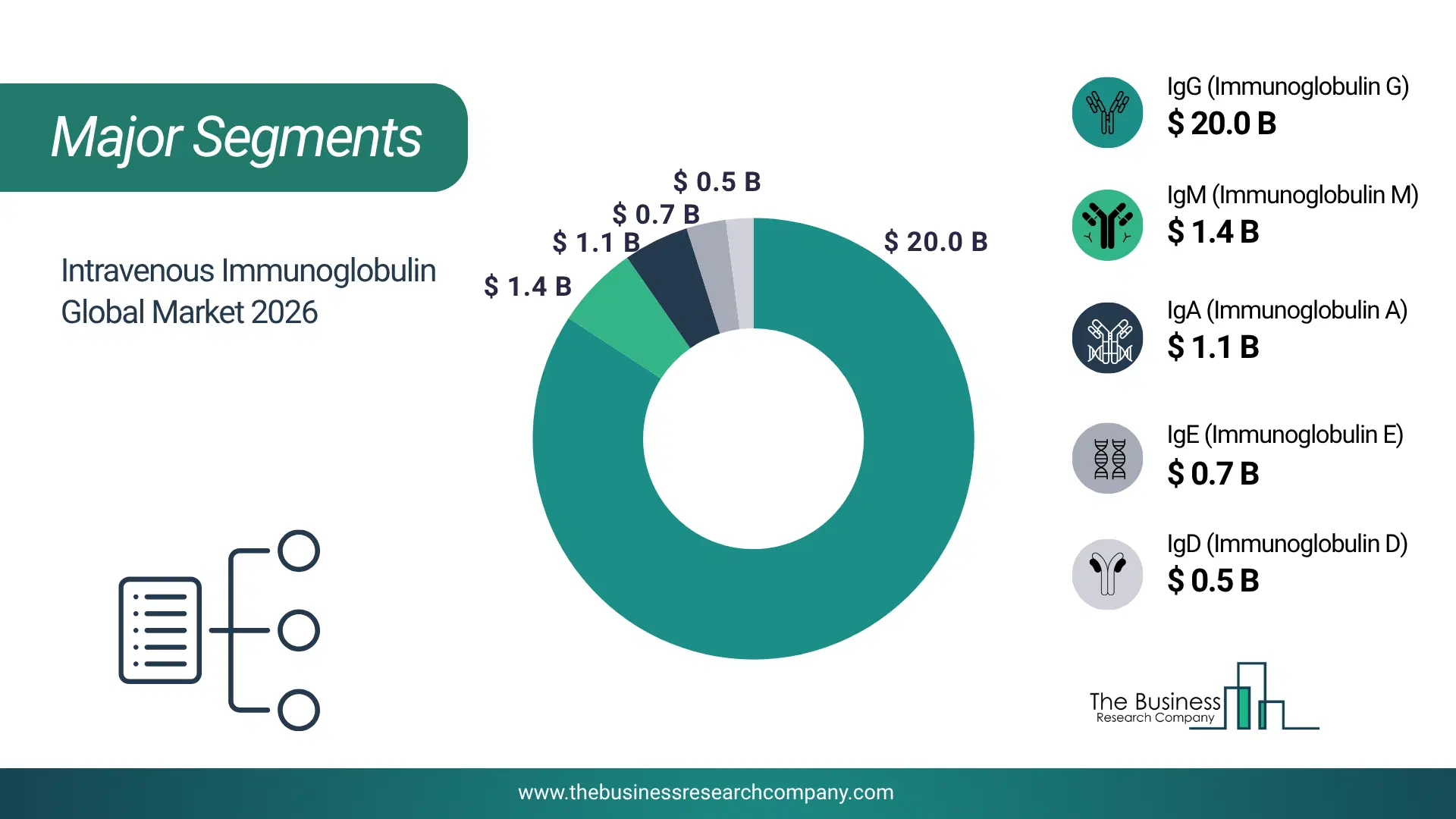 Intravenous Immunoglobulin Market Major Segmentation Breakdown2026 Major Segmentation Breakdown Chart Of The Intravenous Immunoglobulin Market.