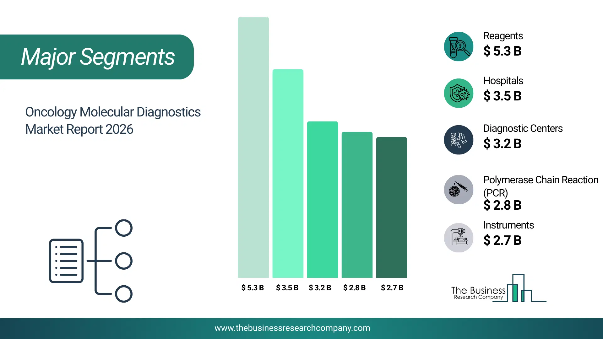 Oncology Molecular Diagnostics Market Major Segmentation Breakdown2026 Major Segmentation Breakdown Chart Of The Oncology Molecular Diagnostics Market.