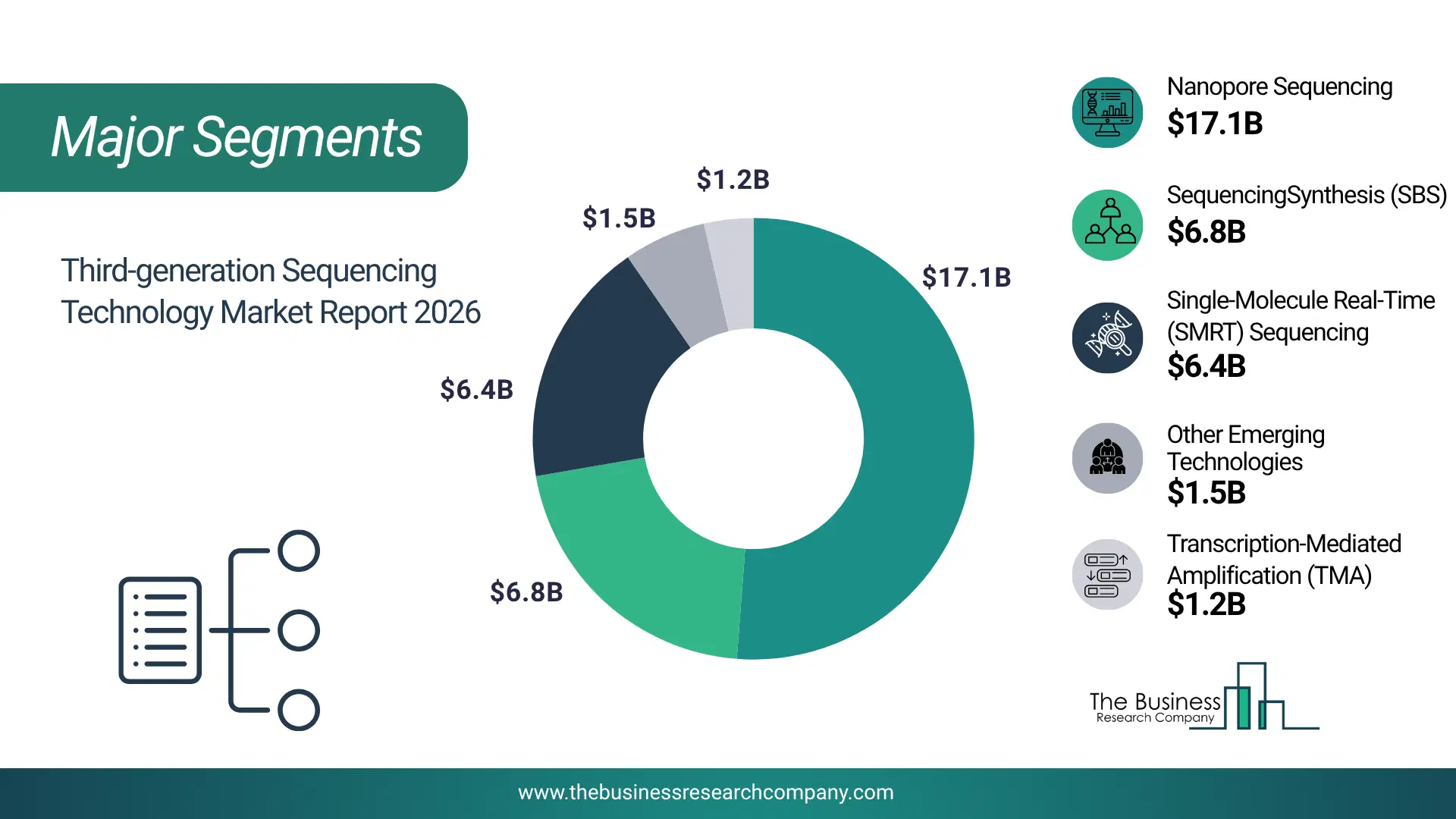 Third-Generation Sequencing Technology Market Major Segmentation Breakdown2026 Major Segmentation Breakdown Chart Of The Third-Generation Sequencing Technology Market.