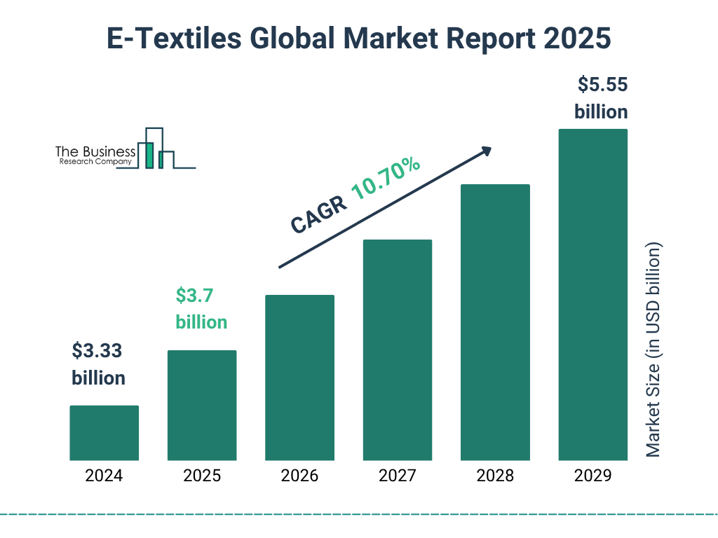 E-Textiles Market Size and growth rate 2025 to 2029: Graph