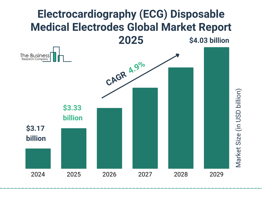 Electrocardiography (ECG) Disposable Medical Electrodes Market Size and growth rate 2025 to 2029: Graph