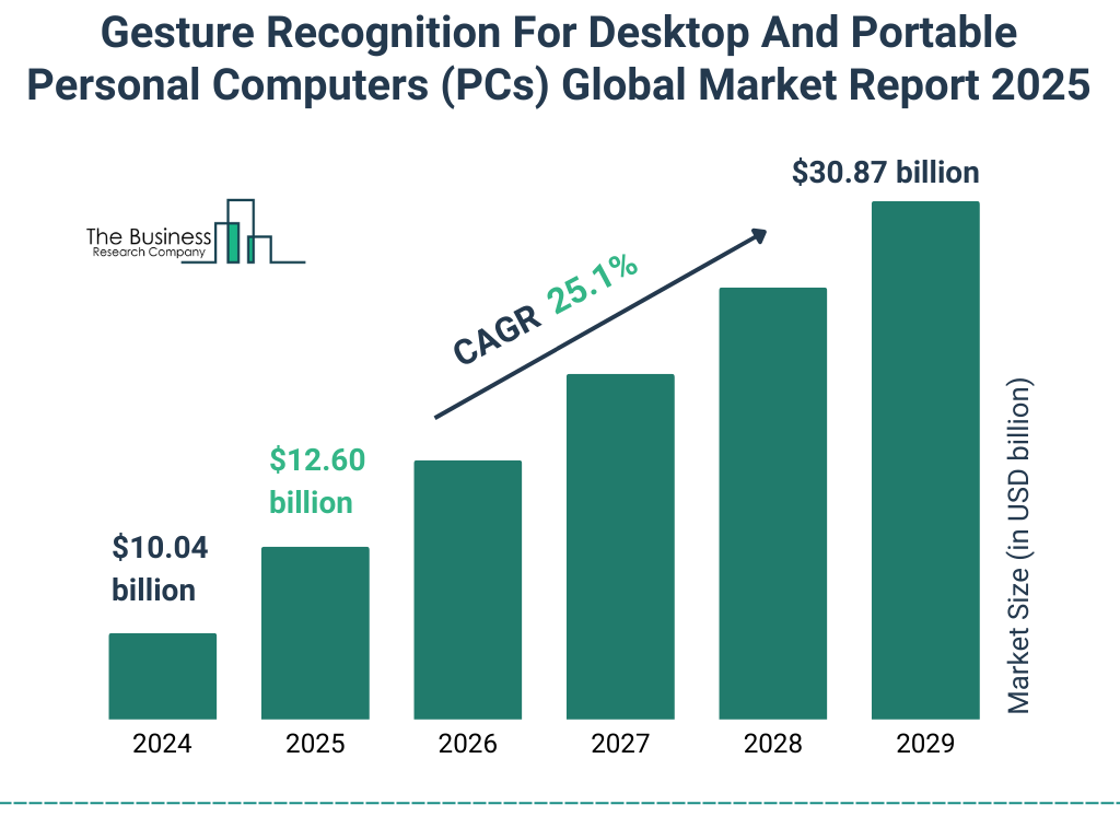 Gesture Recognition For Desktop And Portable Personal Computers (PCs) Market Size and growth rate 2025 to 2029: Graph