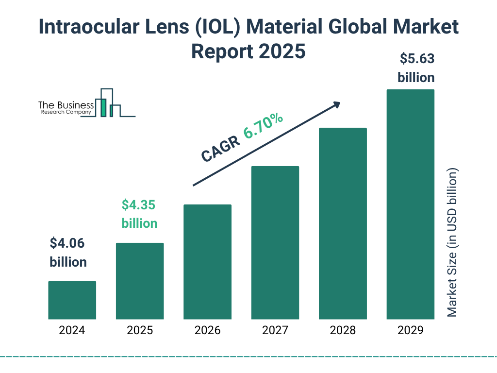 Intraocular Lens (IOL) Material Market Size and growth rate 2025 to 2029: Graph