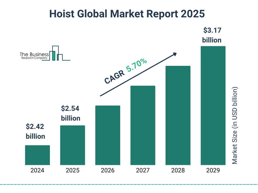 Hoist Market Size and growth rate 2025 to 2029: Graph