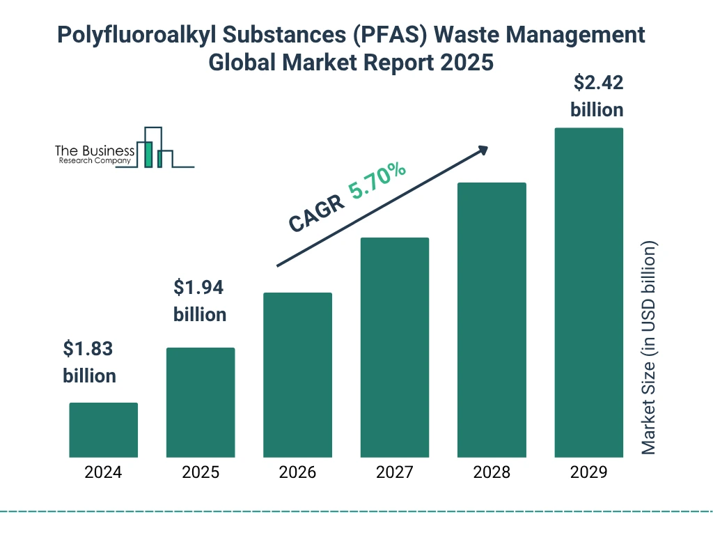 Polyfluoroalkyl Substances (PFAS) Waste Management Market Size and growth rate 2025 to 2029: Graph