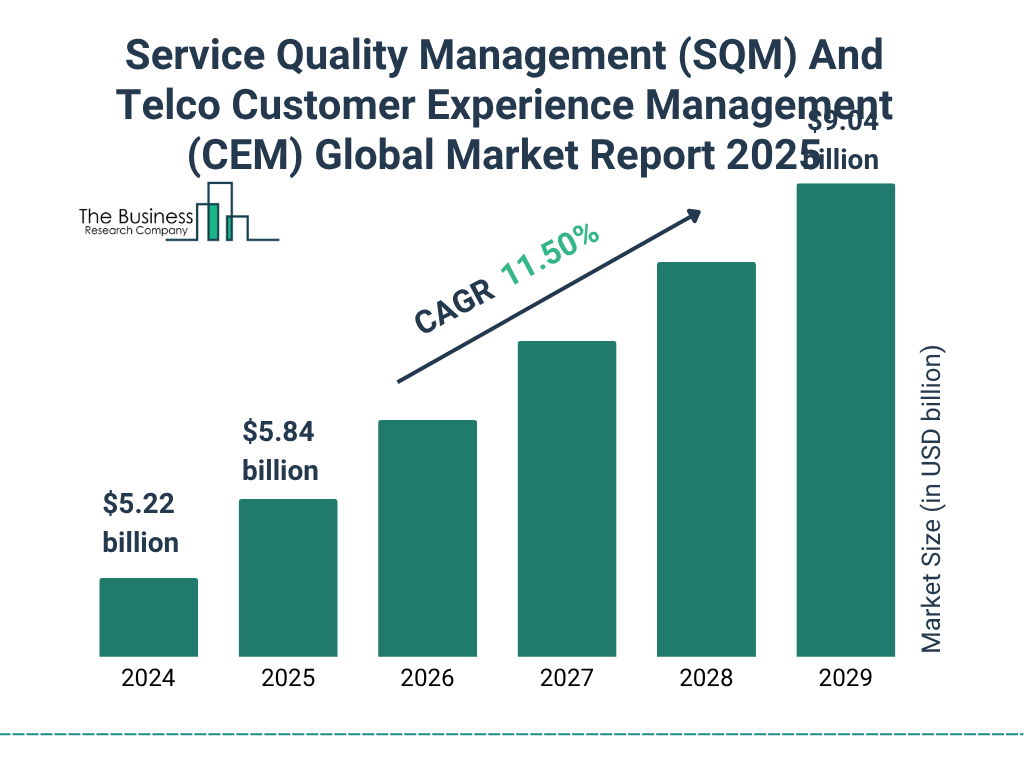Service Quality Management (SQM) And Telco Customer Experience Management (CEM) Market Size and growth rate 2025 to 2029: Graph