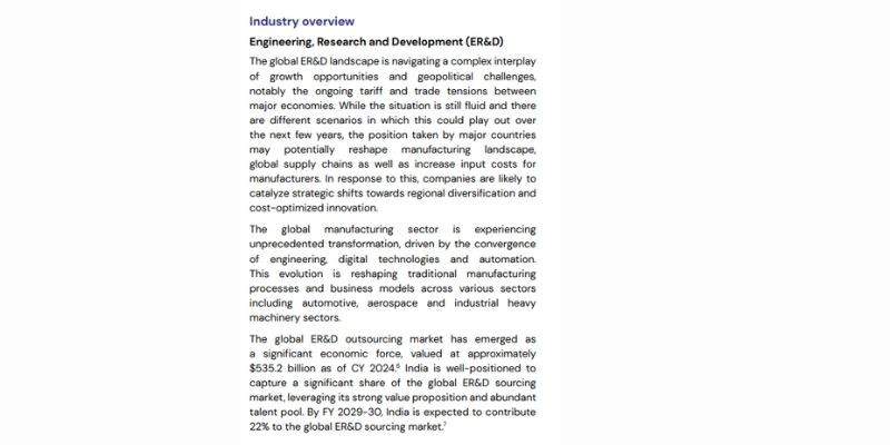 Engineering R&D industry snapshot