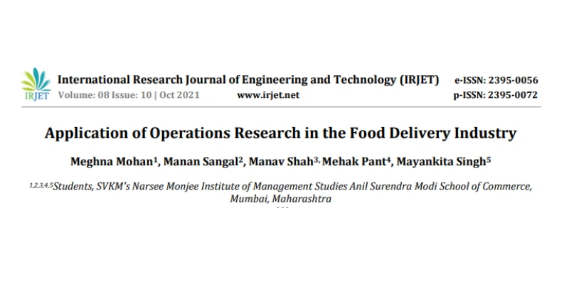 IRJET leverages insights from The Business Research Company to optimize food delivery operations.