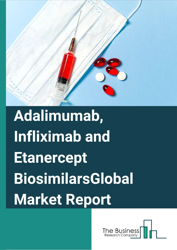 Adalimumab, Infliximab and Etanercept Biosimilars Global Market Report 2024 – By Product (Adalimumab Biosimilars, Infliximab Biosimilars, Cipleumab), By Distribution Channel (Hospital Pharmacies, Retail Pharmacies, Online Pharmacies), By Application (Crohn’s Disease, Psoriatic Arthritis, Rheumatoid Arthritis, Ulcerative Colitis, Ankylosing Spondylitis, Plaque Psoriasis, Other Applications) – Market Size, Trends, And Global Forecast 2024-2033