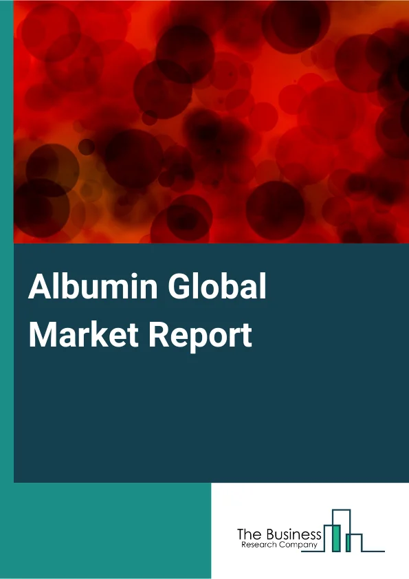 Albumin Global Market Report 2025 – By Type (Human Serum Albumin, Bovine Serum Albumin, Recombinant Albumin), By Application (Therapeutics, Drug Formulation And Vaccines, Component Of Media, Other Applications), By Sales Channel (Business-To-Consumer (B2C), Business-To-Business (B2B)), By End-User (Hospitals And Clinics, Pharmaceutical And Biotechnology Companies, Research Institutes) – Market Size, Trends, And Global Forecast 2025-2034