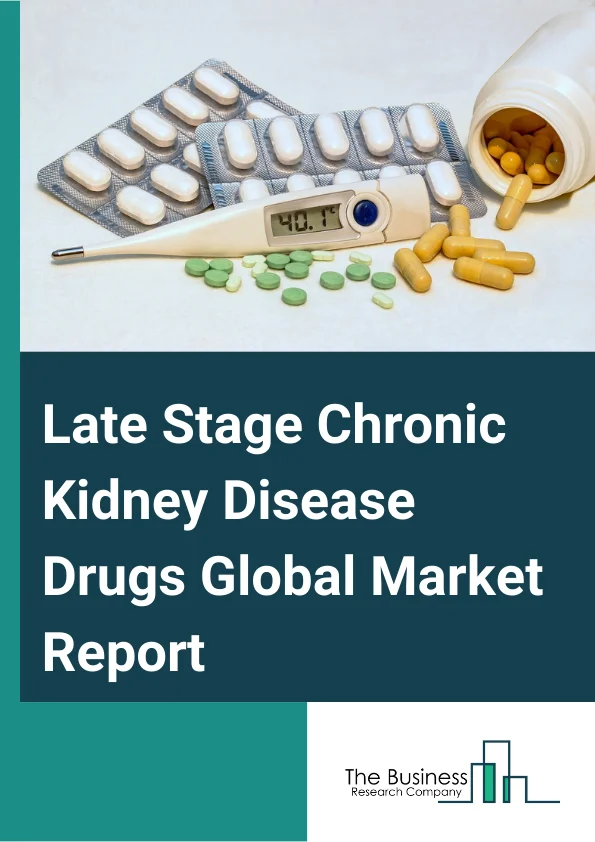Late Stage Chronic Kidney Disease Drugs Global Market Report 2024 – By Product Type (Calcimimetics, Vitamin D, Sterols, Potassium Binders, Calcium-Based Phosphate Binders), By Indication Type (Late Stage Chronic Kidney Disease Induced Hyperparathyroidism, Late Stage Chronic Kidney Disease Induced Hyperphosphatemia, Late Stage Chronic Kidney Disease Induced Hyperkalemia), By Distribution Channel (Hospital Pharmacies, Online Pharmacies, Retail Pharmacies) – Market Size, Trends, And Global Forecast 2024-2033