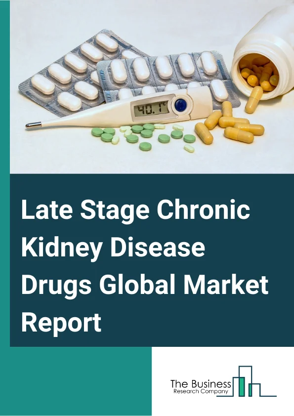 Late Stage Chronic Kidney Disease Drugs Global Market Report 2025 – By Product Type (Calcimimetics, Vitamin D, Sterols, Potassium Binders, Calcium-Based Phosphate Binders), By Indication Type (Late Stage Chronic Kidney Disease Induced Hyperparathyroidism, Late Stage Chronic Kidney Disease Induced Hyperphosphatemia, Late Stage Chronic Kidney Disease Induced Hyperkalemia), By Distribution Channel (Hospital Pharmacies, Online Pharmacies, Retail Pharmacies) – Market Size, Trends, And Global Forecast 2025-2034