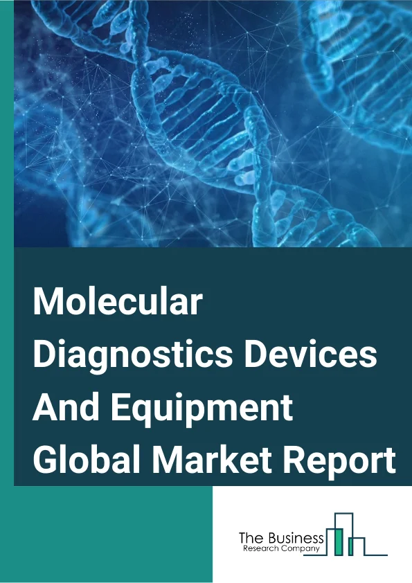 Molecular Diagnostics Devices And Equipment Global Market Report 2024 – By Product (Instruments, Reagents And Consumables, Software), By Technology (DNA (Deoxyribonucleic acid) sequencing, Polymerase chain reaction, Isothermal Nucleic Acid Amplification Technology, Transcription Mediated Amplification (TMA), In situ hybridization, Microarrays, Mass spectrometry, Other Technologies), By Application (Cancer, Pharmacogenomics, Genetic testing, Infectious disease, Prenatal, Other Applications), By End User (Diagnostic laboratories, Hospitals, Other End Users) – Market Size, Trends, And Global Forecast 2024-2033