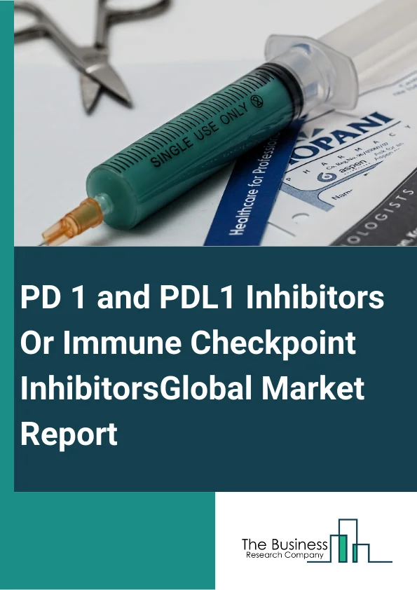 PD-1 and PDL1 Inhibitors/ Immune Checkpoint Inhibitors Global Market Report 2025 – By Product (Nivolumab, Pembrolizumab, Atezolizumab, Avelumab, Durvalumab), By Distribution Channel (Hospital pharmacies, Retail pharmacies, Online pharmacies), By Application (Lung Cancer, Bladder Cancer, Melanoma, Hodgkin Lymphoma, Colorectal Cancer, Other Applications), By End-Users  (Hospitals, Specialty Clinics, Academic and Research Institutions) – Market Size, Trends, And Global Forecast 2025-2034